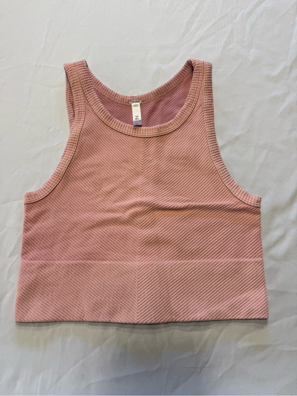 Nikibiki Dusty Rose Ribbed Cropped Tank